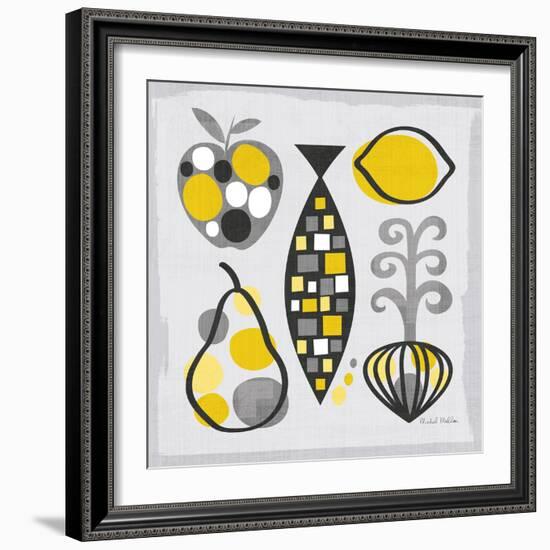 Modern Kitchen Square III Yellow-Michael Mullan-Framed Art Print