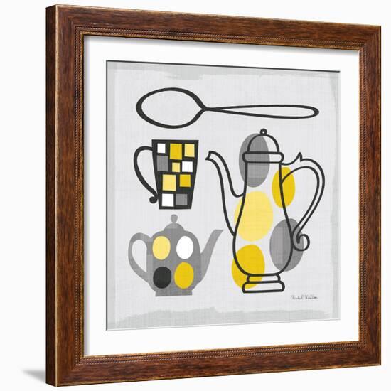 Modern Kitchen Square IV Yellow-Michael Mullan-Framed Art Print