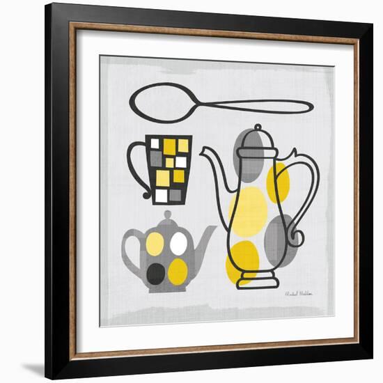 Modern Kitchen Square IV Yellow-Michael Mullan-Framed Art Print