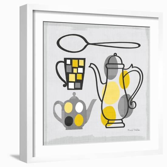 Modern Kitchen Square IV Yellow-Michael Mullan-Framed Art Print