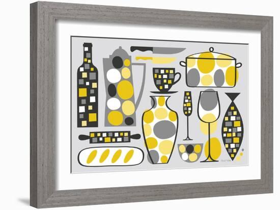 Modern Kitchen V Yellow-Michael Mullan-Framed Art Print