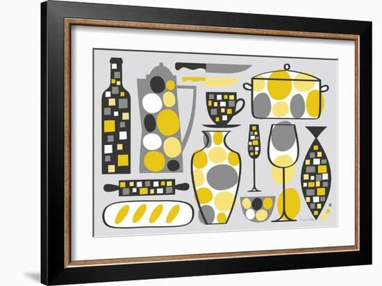 Modern Kitchen V Yellow-Michael Mullan-Framed Art Print