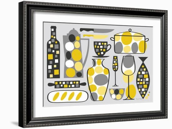 Modern Kitchen V Yellow-Michael Mullan-Framed Art Print