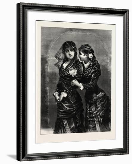 Modern, Ladies, Woman, Girl, Fashion, 1882-null-Framed Giclee Print