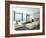 Modern Living Room with Huge Windows and Concrete Stone Wall-PlusONE-Framed Photographic Print