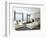 Modern Living Room with Huge Windows and Concrete Stone Wall-PlusONE-Framed Photographic Print