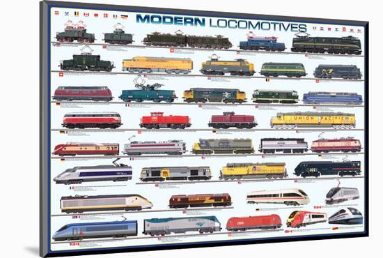 Modern Locomotives-null-Mounted Art Print