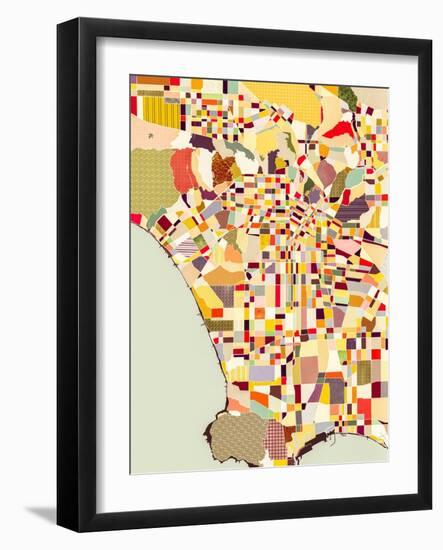 Modern Los Angeles Map-Nikki Galapon-Framed Art Print