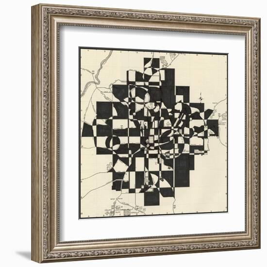 Modern Map of Atlanta-Nikki Galapon-Framed Art Print