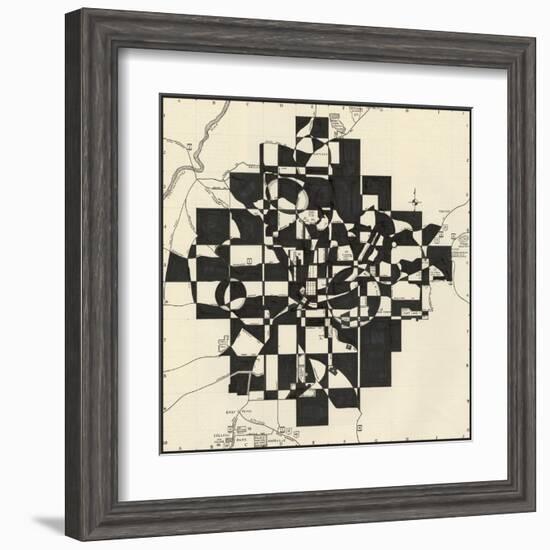 Modern Map of Atlanta-Nikki Galapon-Framed Art Print