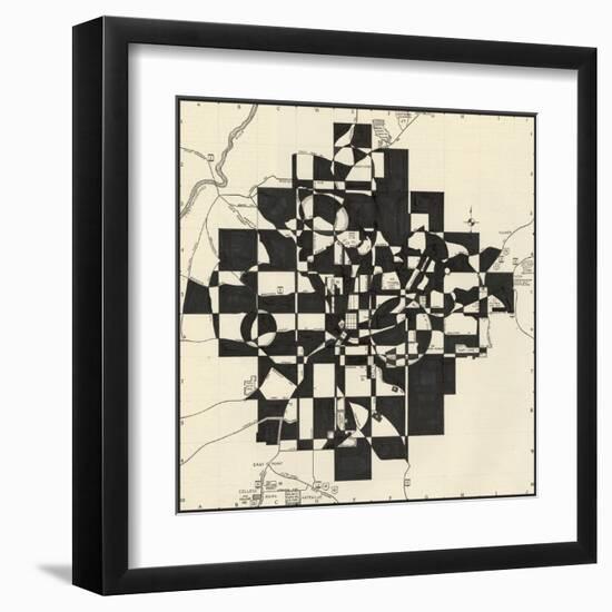 Modern Map of Atlanta-Nikki Galapon-Framed Art Print