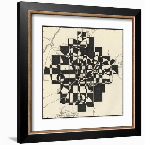 Modern Map of Atlanta-Nikki Galapon-Framed Art Print