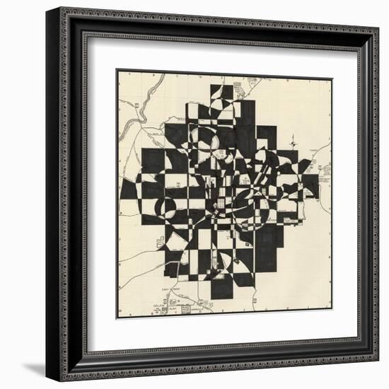 Modern Map of Atlanta-Nikki Galapon-Framed Art Print