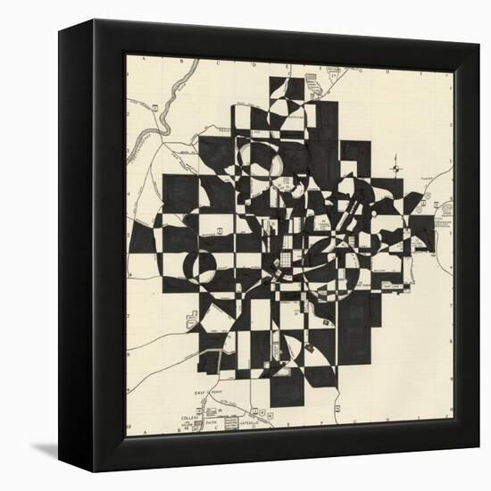 Modern Map of Atlanta-Nikki Galapon-Framed Stretched Canvas