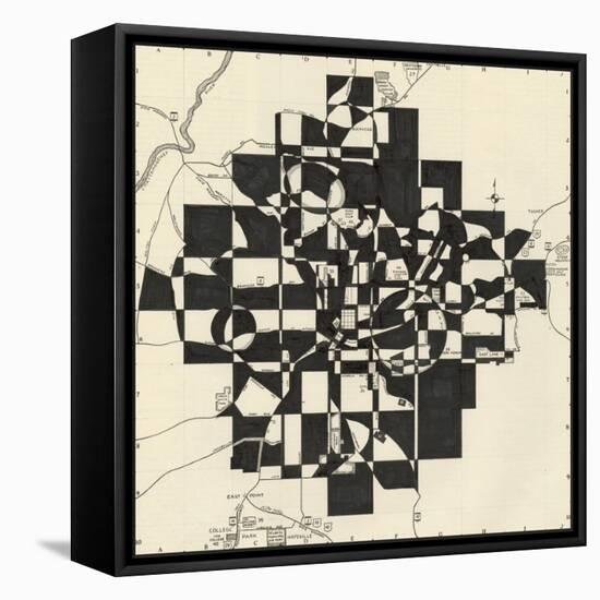 Modern Map of Atlanta-Nikki Galapon-Framed Stretched Canvas