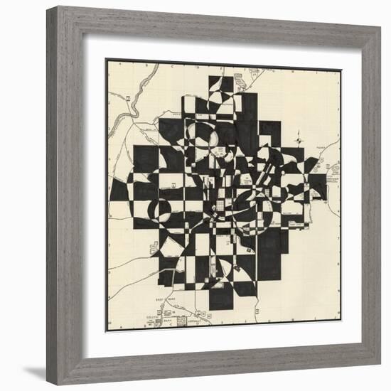 Modern Map of Atlanta-Nikki Galapon-Framed Art Print