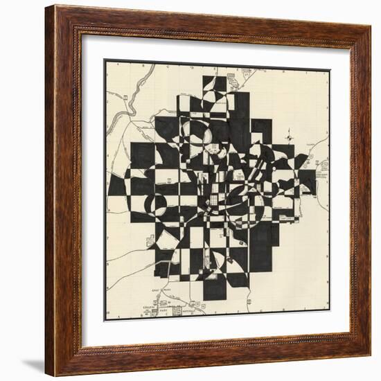 Modern Map of Atlanta-Nikki Galapon-Framed Art Print