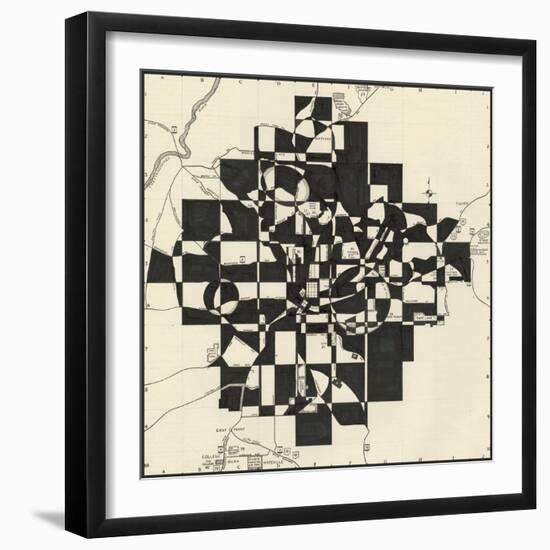 Modern Map of Atlanta-Nikki Galapon-Framed Art Print