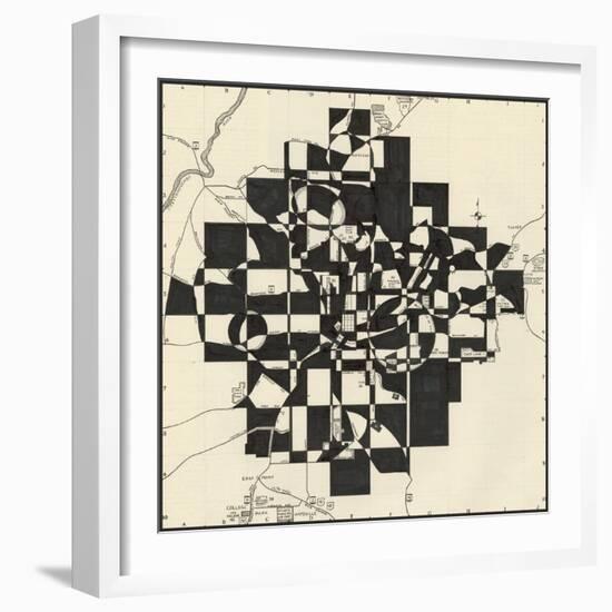 Modern Map of Atlanta-Nikki Galapon-Framed Art Print