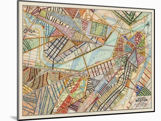 Modern Map of Boston-Nikki Galapon-Mounted Art Print