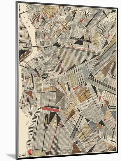 Modern Map of Brooklyn-Nikki Galapon-Mounted Art Print