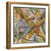 Modern Map of D.C.-Nikki Galapon-Framed Art Print