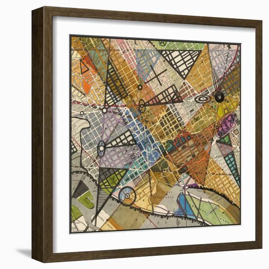 Modern Map of D.C.-Nikki Galapon-Framed Art Print