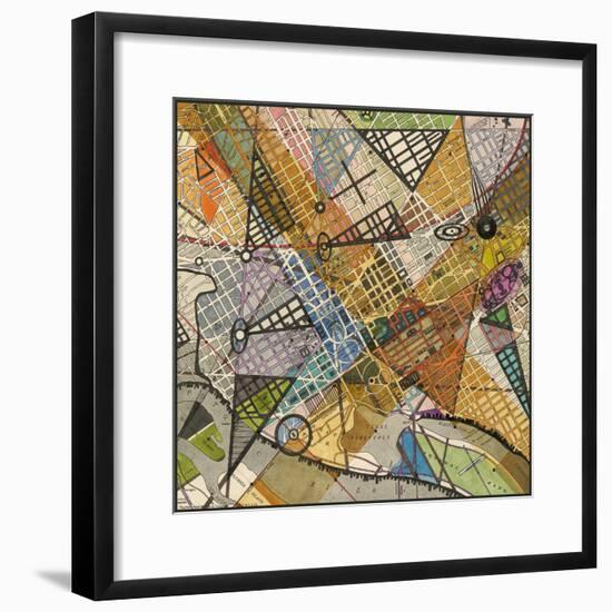 Modern Map of D.C.-Nikki Galapon-Framed Art Print