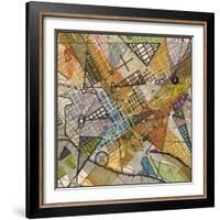 Modern Map of D.C.-Nikki Galapon-Framed Art Print