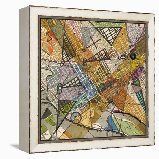 Modern Map of D.C.-Nikki Galapon-Framed Stretched Canvas