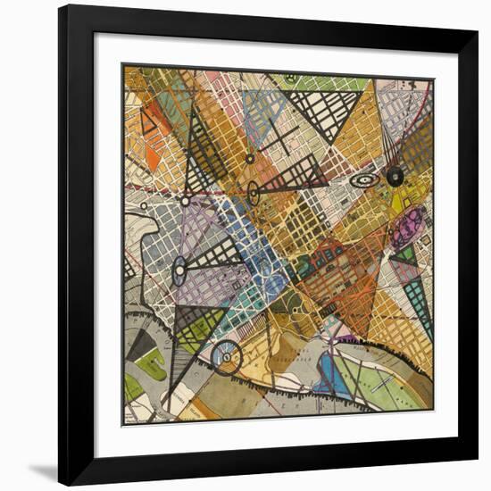 Modern Map of D.C.-Nikki Galapon-Framed Art Print