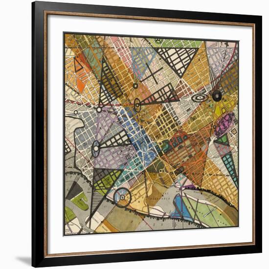 Modern Map of D.C.-Nikki Galapon-Framed Art Print