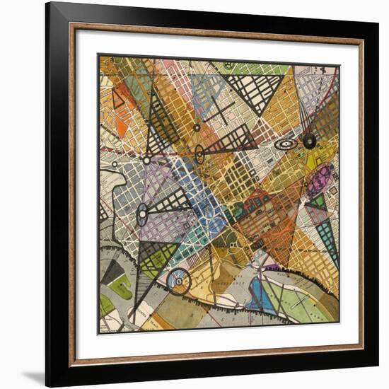 Modern Map of D.C.-Nikki Galapon-Framed Art Print