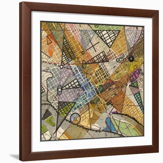 Modern Map of D.C.-Nikki Galapon-Framed Art Print