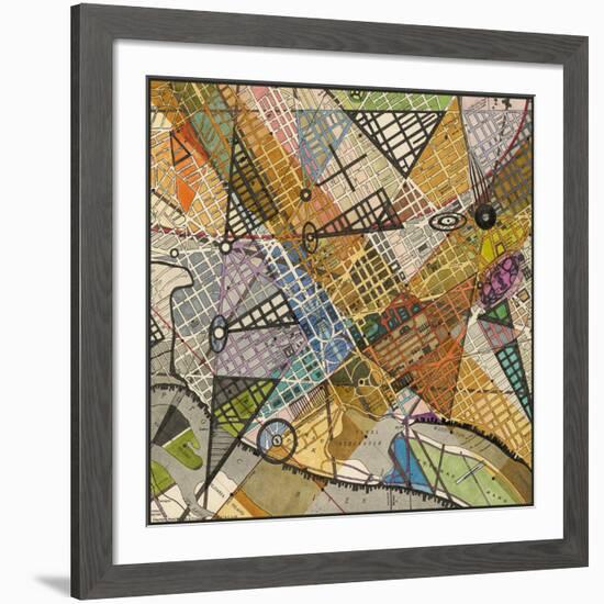 Modern Map of D.C.-Nikki Galapon-Framed Art Print