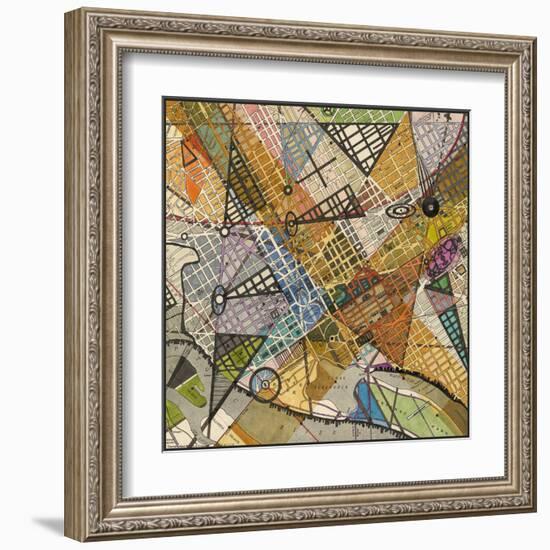 Modern Map of D.C.-Nikki Galapon-Framed Art Print