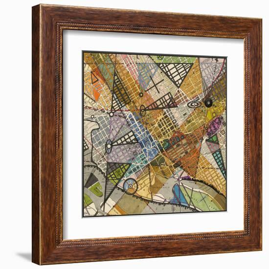 Modern Map of D.C.-Nikki Galapon-Framed Art Print