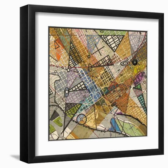 Modern Map of D.C.-Nikki Galapon-Framed Art Print