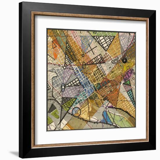 Modern Map of D.C.-Nikki Galapon-Framed Art Print