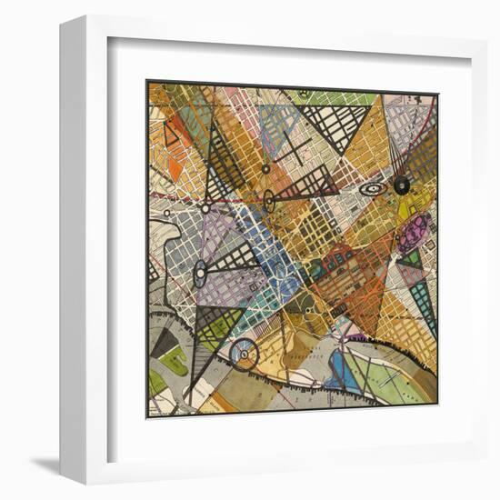 Modern Map of D.C.-Nikki Galapon-Framed Art Print