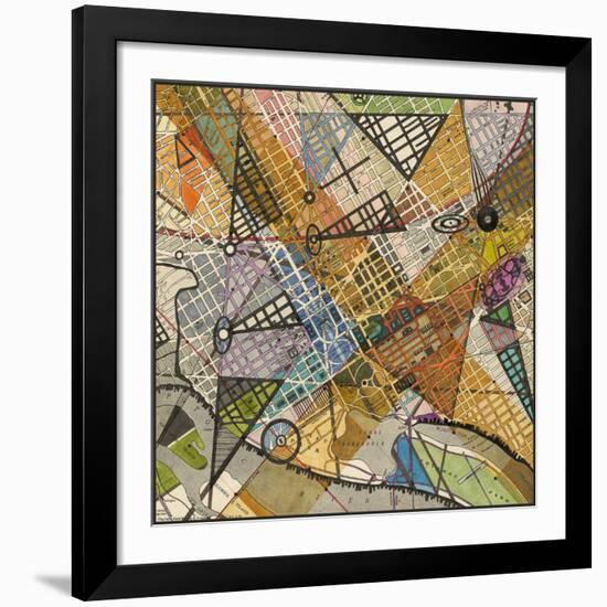 Modern Map of D.C.-Nikki Galapon-Framed Giclee Print