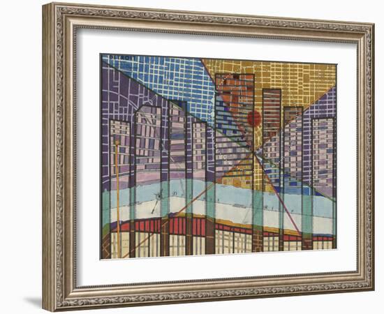Modern Map of Detroit-Nikki Galapon-Framed Art Print
