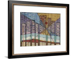 Modern Map of Detroit-Nikki Galapon-Framed Art Print