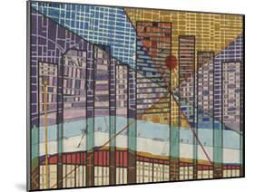 Modern Map of Detroit-Nikki Galapon-Mounted Art Print