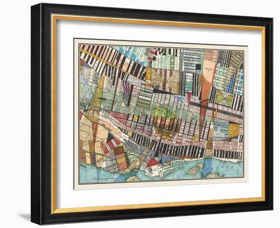 Modern Map of Montreal-Nikki Galapon-Framed Art Print