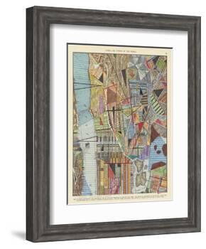 Modern Map of New York I-Nikki Galapon-Framed Art Print