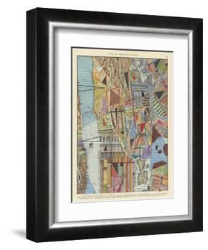 Modern Map of New York I-Nikki Galapon-Framed Art Print