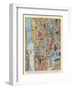 Modern Map of New York I-Nikki Galapon-Framed Art Print