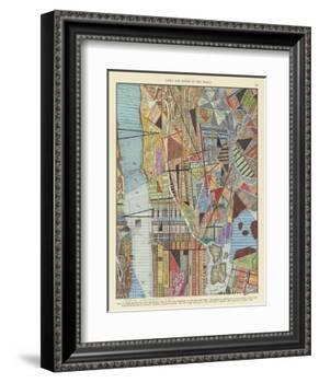 Modern Map of New York I-Nikki Galapon-Framed Art Print