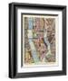 Modern Map of New York II-Nikki Galapon-Framed Art Print